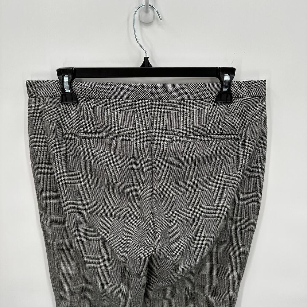 THEORY Black & White Wool Blend Straight Leg Dress Pant Trouser // 6 - Picture 6 of 9